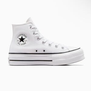 Converse platform lift hi top in white